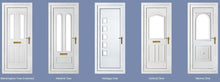 Load image into Gallery viewer, Anthracite Grey on White UPVC Front Door - Choice of panel designs