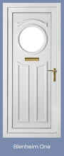 Load image into Gallery viewer, Chartwell Green On White UPVC Front Door - Choice of panel designs