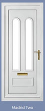 Load image into Gallery viewer, CREAM Woodgrain On White UPVC Front Door - 100's Of Design Choices