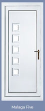 Load image into Gallery viewer, CREAM Woodgrain On White UPVC Front Door - 100's Of Design Choices