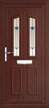 Load image into Gallery viewer, Rosewood UPVC Front Door - Choice of panel designs