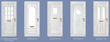 Load image into Gallery viewer, Anthracite Grey on White UPVC Front Door - Choice of panel designs