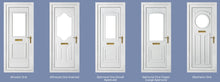 Load image into Gallery viewer, Chartwell Green On White UPVC Front Door - Choice of panel designs