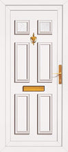 Load image into Gallery viewer, White UPVC Front Door - Choice of panel designs