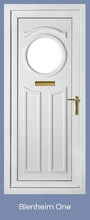 Load image into Gallery viewer, CREAM Woodgrain On White UPVC Front Door - 100&#39;s Of Design Choices
