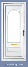 Load image into Gallery viewer, BLACK WOODGRAIN ON White UPVC Front Door - 100&#39;s Of Design Choices
