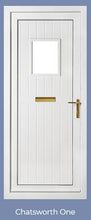 Load image into Gallery viewer, Anthracite Grey on White UPVC Front Door - 100&#39;s of design choices
