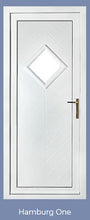 Load image into Gallery viewer, Anthracite Grey on White UPVC Front Door - 100&#39;s of design choices
