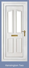 Load image into Gallery viewer, CREAM Woodgrain On White UPVC Front Door - 100&#39;s Of Design Choices
