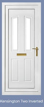 Load image into Gallery viewer, BLACK WOODGRAIN ON White UPVC Front Door - 100&#39;s Of Design Choices
