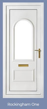 Load image into Gallery viewer, Golden Oak On White UPVC Front Door - 100&#39;s Of design Choices
