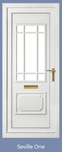 Load image into Gallery viewer, Anthracite Grey on White UPVC Front Door - 100&#39;s of design choices
