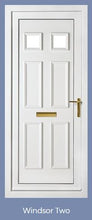 Load image into Gallery viewer, Golden Oak On White UPVC Front Door - 100&#39;s Of design Choices

