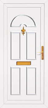 White UPVC Front Door - Choice of panel designs
