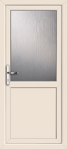 Cream Grain UPVC Back Door