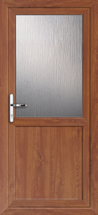 Golden Oak On White UPVC Back Door