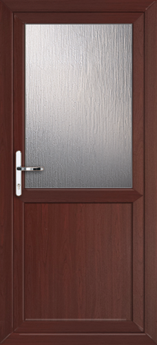 Rosewood On White UPVC Back Door