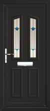 Load image into Gallery viewer, BLACK Woodgrain UPVC Front Door - 100&#39;s Of Design Choices
