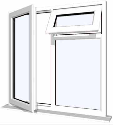 UPVC Casement Window STYLE 2 Up To 1200mm x 1200mm