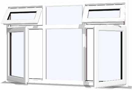 UPVC Casement Window Style 5 Up To 2000mm x 1500mm